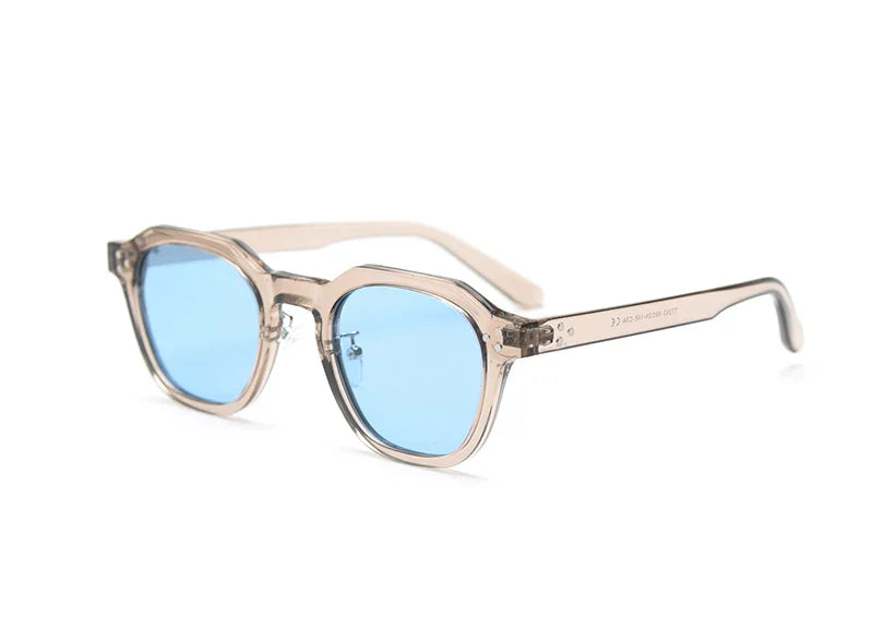 retro sun glasses for women TR90 frame polygon polarized sunglasses uv400 male green brown 2023 summer