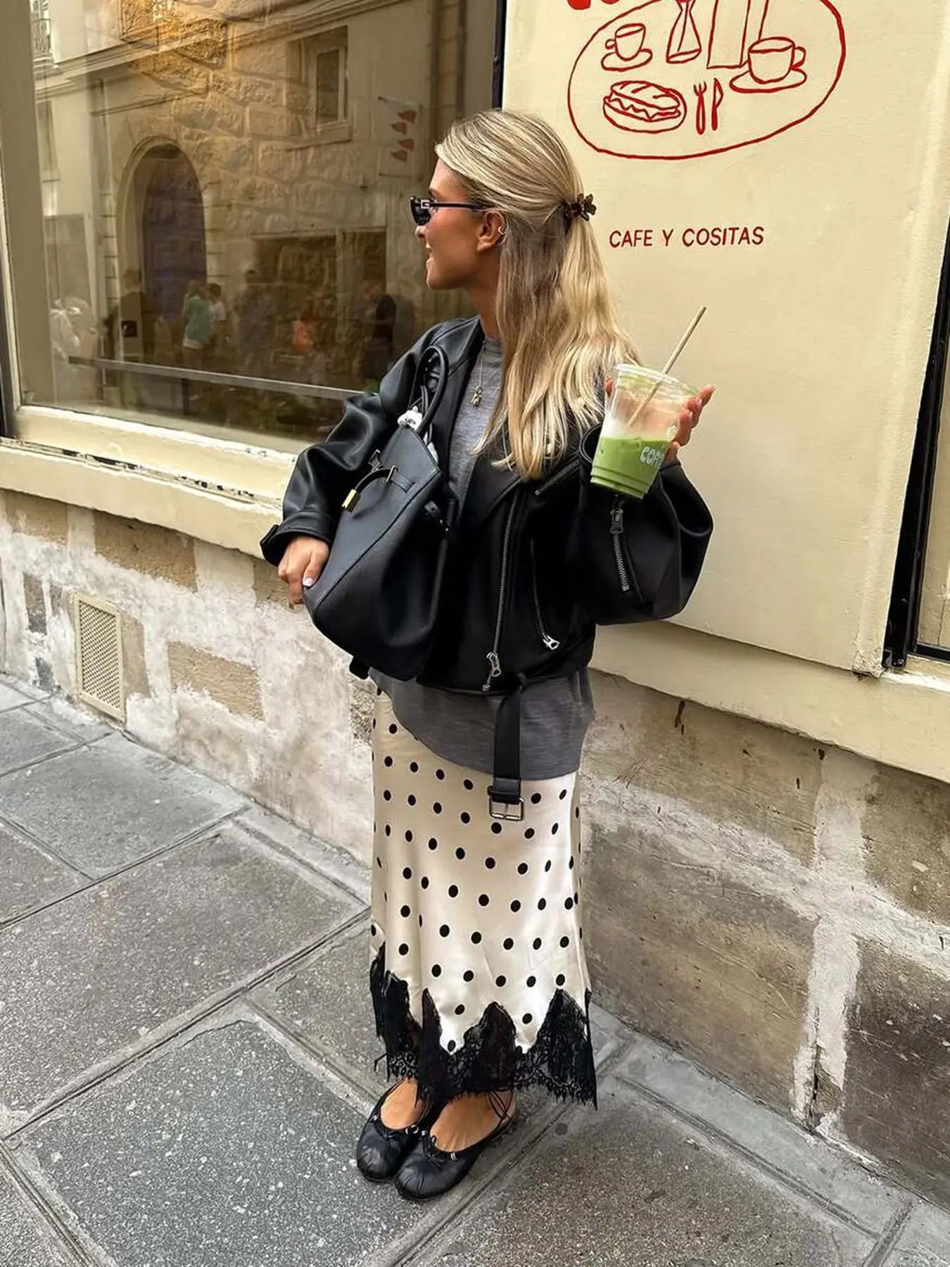 Women's Polka Dot Print Satin Skirt Sexy Lace Patchwork High Waist Skirts Chic Commute Street Party Lady Clothes for 2026 Summer