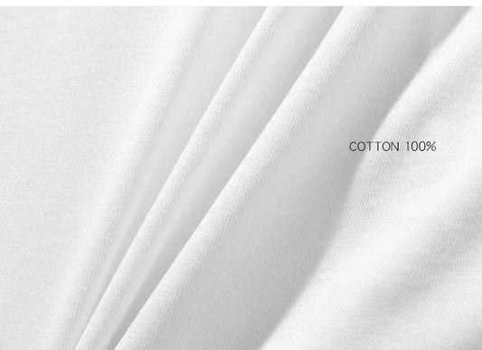 Printed Cotton Crew Neck Tshirt Men's Summer High Quality Casual 2025 Trending
