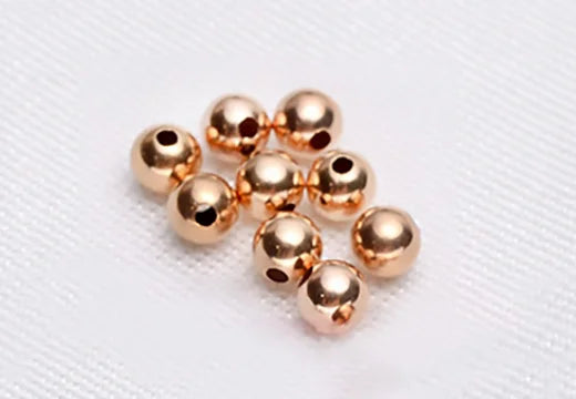 Genunie 18k Gold Beads DIY Acessories Bracelet Necklace Anklet Earrings Fine Jewelry Findings High Polished Au750 Gold Beads