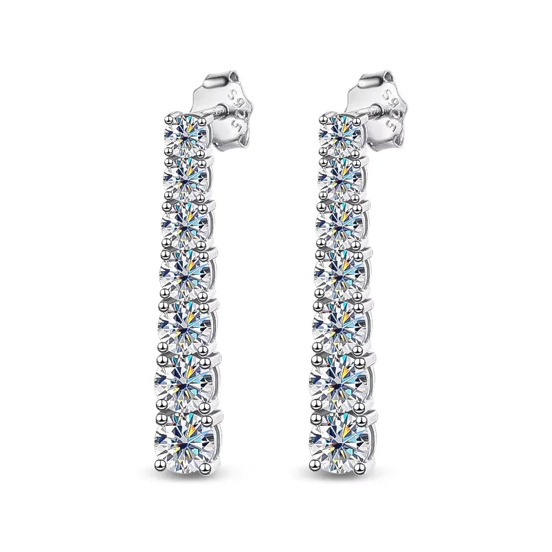 D VVS1 Moissanite Pandent Earrings for Woman Wedding Jewely with GRA s925 Sterling Sliver Plated 18k White Gold Earring