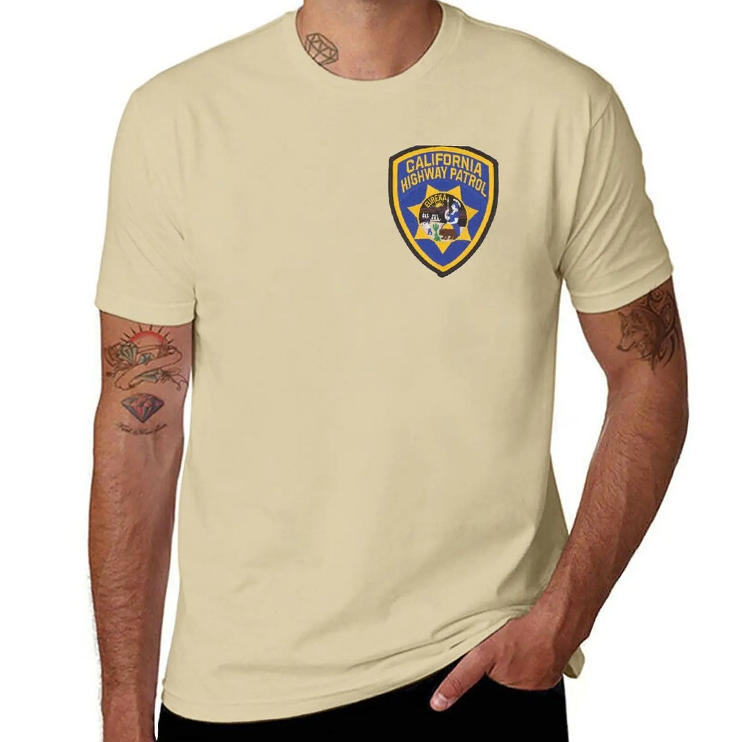 New California Highway Patrol T-Shirt kawaii clothes tees mens funny t shirts