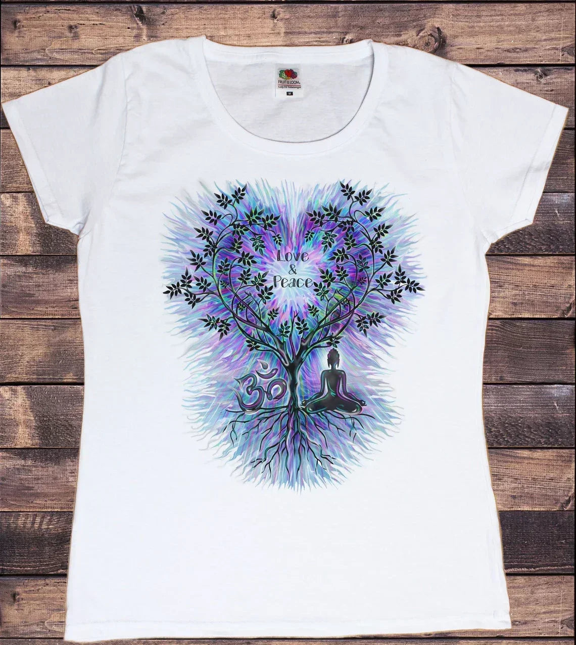Yoga Print Tshirt Women Bird Om Aum Jade Buddha Meditation Tie Die T Shirt Femme T-Shirt Tops