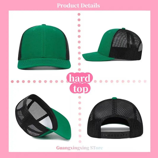Custom embroidered logo hat Men's and women's mesh cap cotton baseball cap design DIY picture printing logo hat Summer sun hat
