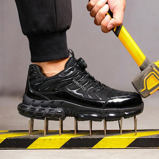 Fashion Safety Protective Shoes Men Safety Shoes Anti-smash Anti-puncture Work Shoes Steel Toe Men Comfortable Work Boots