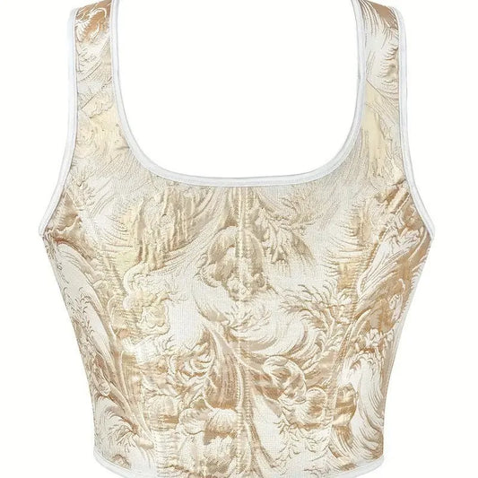 This printed double shoulder strap can be tied with a bow It's a sexy strapless and body-shaping top for women