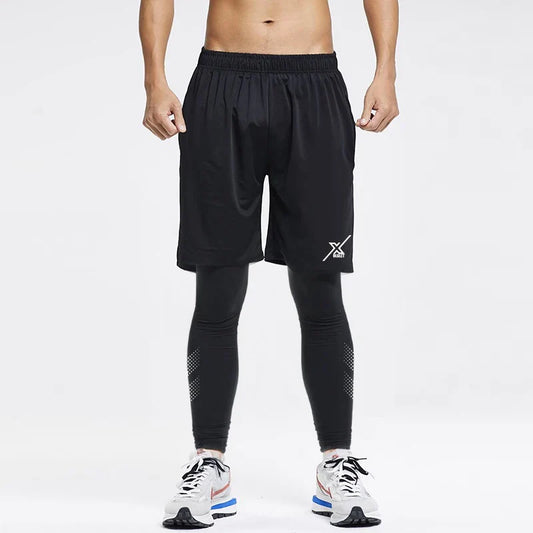 Running Shorts Men2 in 1 Quick Dry GYM Sport Shorts Fitness Jogging Workout Sweatpants Male Fitness Leggings