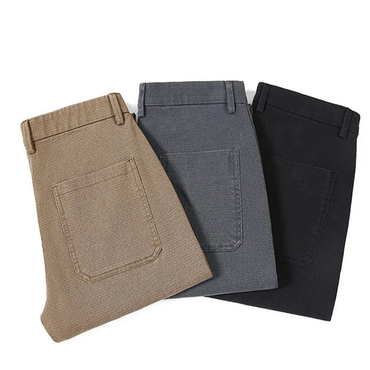 Korean Fashion Lyocell Casual Pants Men's New Spring Breathable Straight Elastic High Quality Daily Streetwear Male Trousers