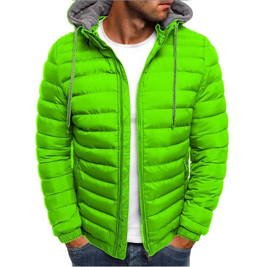 2024 Autumn And Winter Male Loose Overcoat Clothing Outdoor Casual Sportswear Fashion Streetwear Style Hooded Warm Zipper Jacket
