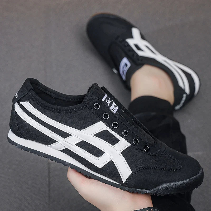 Design Canvas Mesh Shoes Men Casual Sneakers Flat Sports Shoes Walking Running Ligthweight Anti-skid Breathable