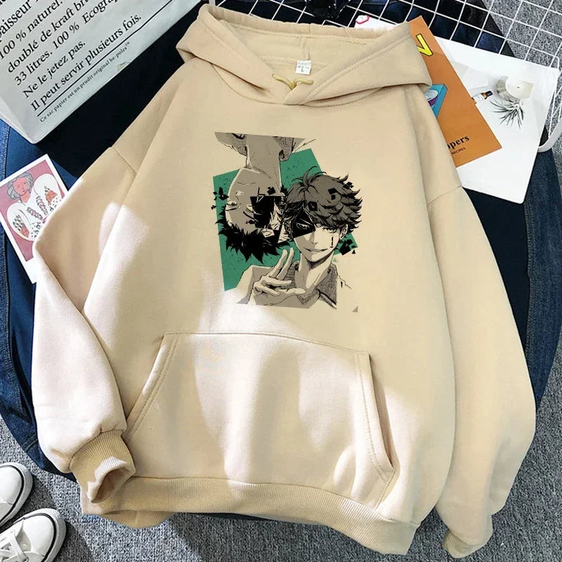 90s Japanese Anime Haikyuu Hoodies Women Funny Karasuno Fly High Graphic Streetwear Fashion Male Sweatshirts Unisex Harajuku