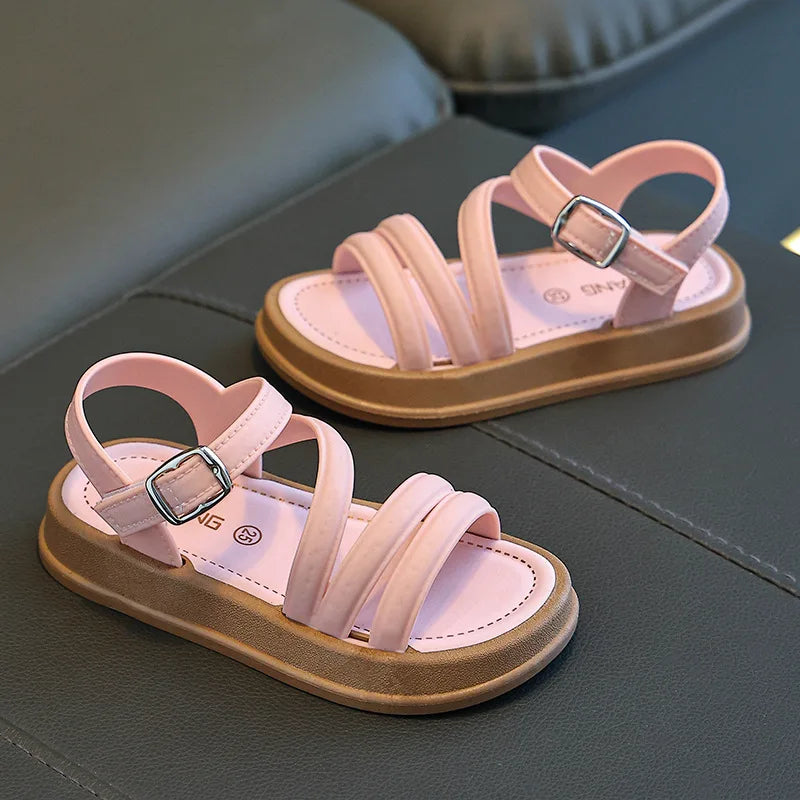 New Cute and Versatile Girls' Sandals with Exposed Toes/Children's Summer Shoes3311