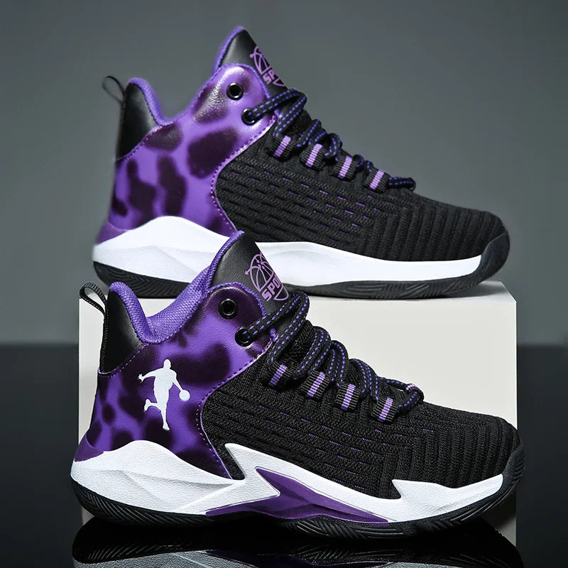 High Quality Children Casual Shoes Mesh Sneakers Comfortable Boy's Sport Shoes Fashion Cushioning Non-slip Kids Basketball Shoes