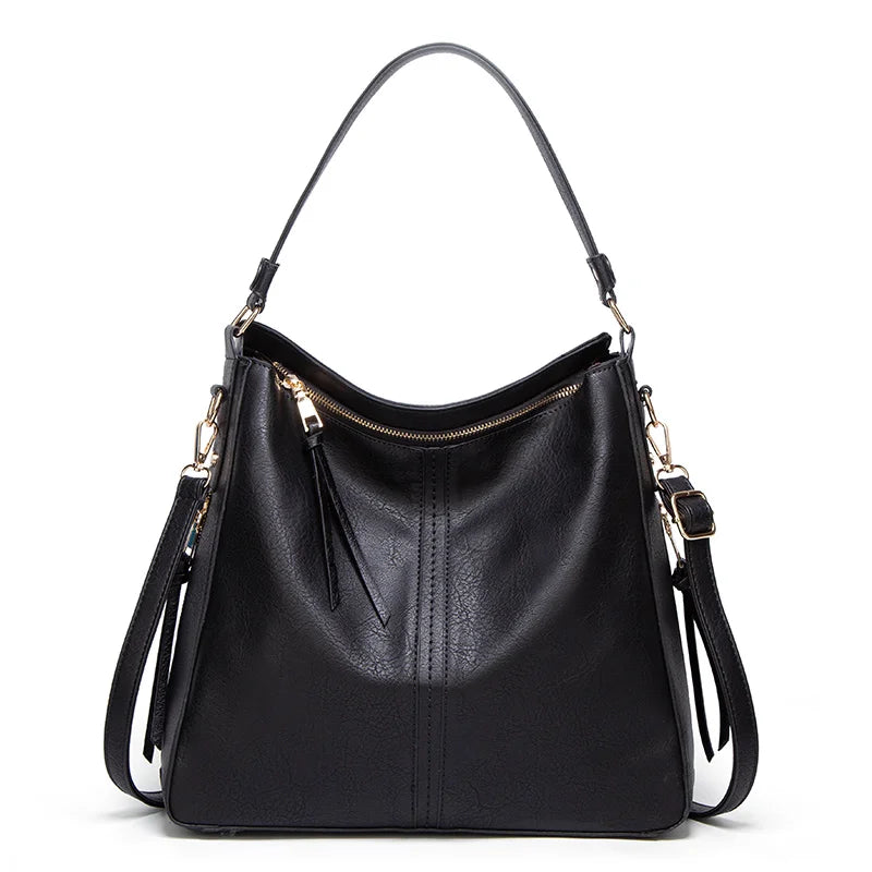 Didabear Hobo Bag Leather Women Handbags Female Leisure Shoulder Bags Fashion Purses Vintage Bolsas Large Capacity Tote Bag
