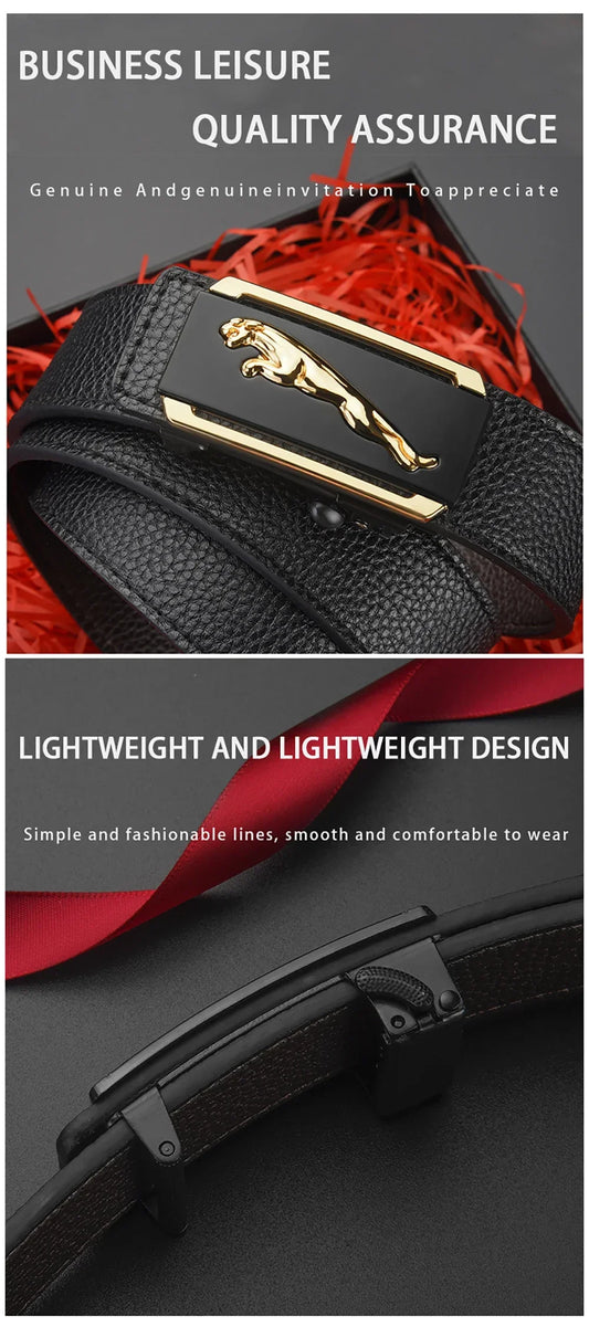 1pc Fashion Business Men'S Belt Genuine Luxury Brand Belt Automatic Buckle Belt PU Leather Soft Belt With Cargo Pants Jeans Belt