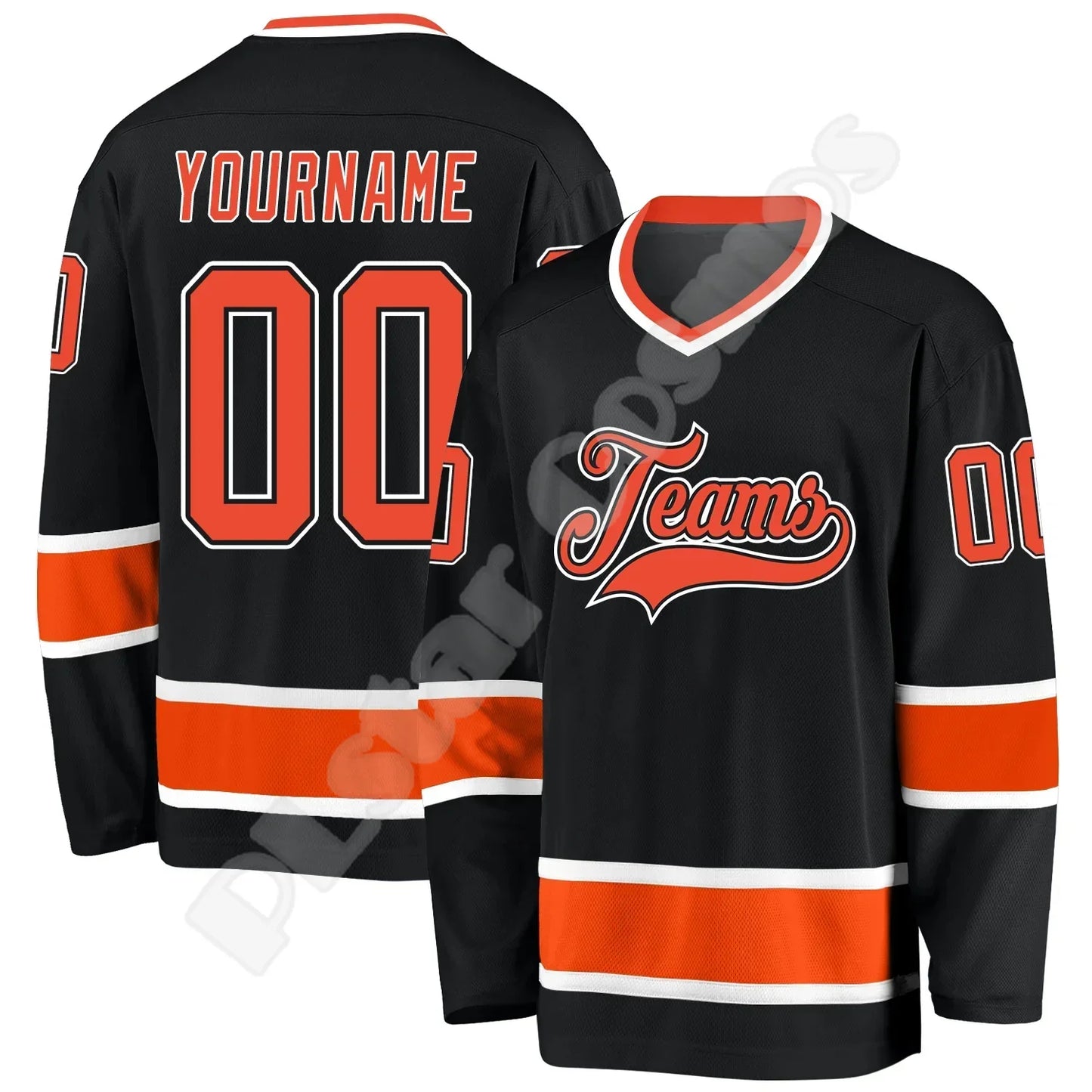 NewFashion Hockey Jersey Custom Name Team Logo Number Colorful Pullover Long Sleeves 3DPrint Harajuku Casual Funny Sweatshirts A