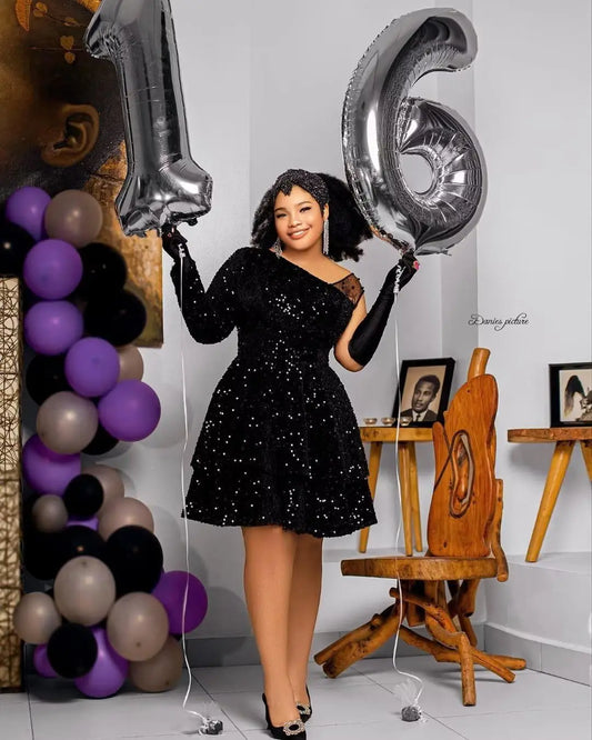 Sequin Short Homecoming Dress for Teens Sparkly Prom Dress Sweet 14 16 Birthday Photo Shoot Gowns Mini Dress Graduation Dress