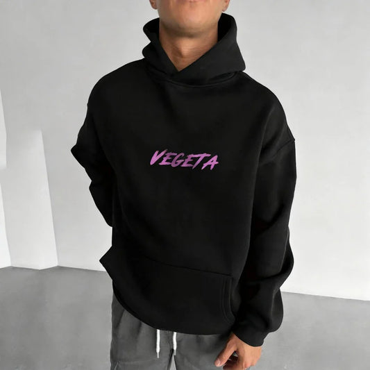 Anime Vegeta Printed Pullover 2025 Autumn/Winter Men's New Loose Casual Harajuku Plus Size Parent-child Top