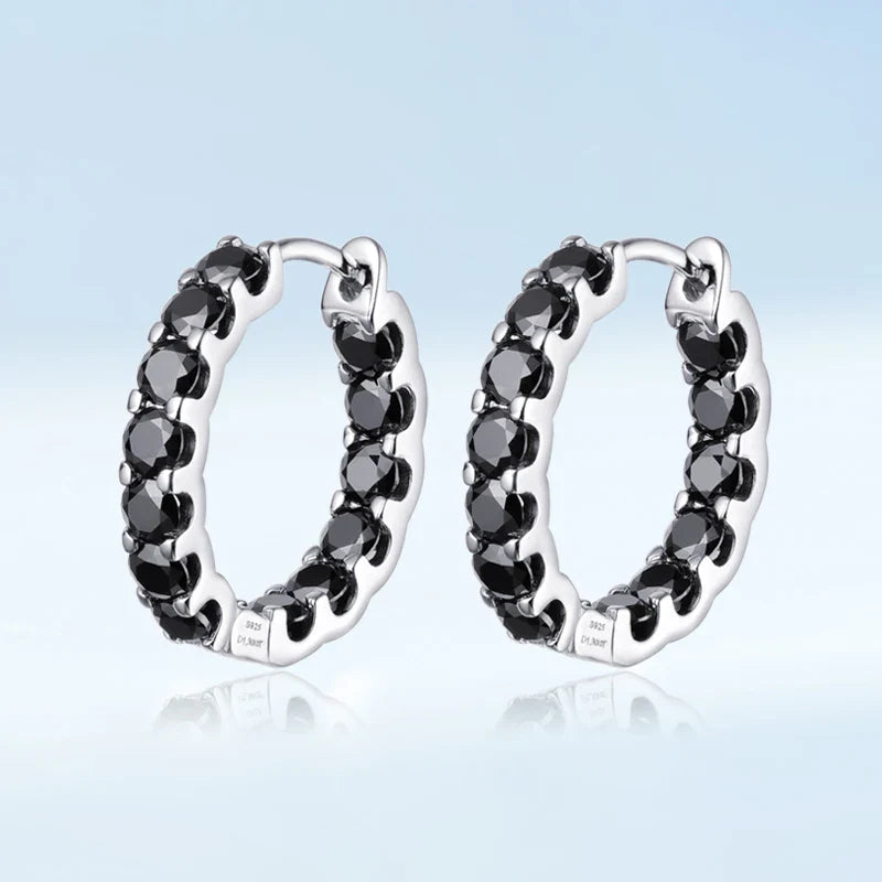 Luxury Moissanite Hoop Earrings 2.6 Carat D Color S925 Sterling Silver Earring For Women Party Fine Jewelry Christmas Gift