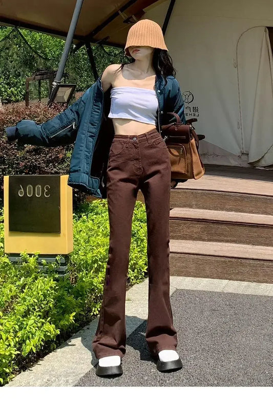 High-Waisted Slimming Straight-Leg Jeans For Women