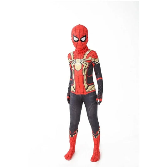 Kids Spiderman Costume Birthday Gift Party Dress Up Spiderman Classic Miles Superhero Kids Cosplay Costume Elasticity Jumpsuit