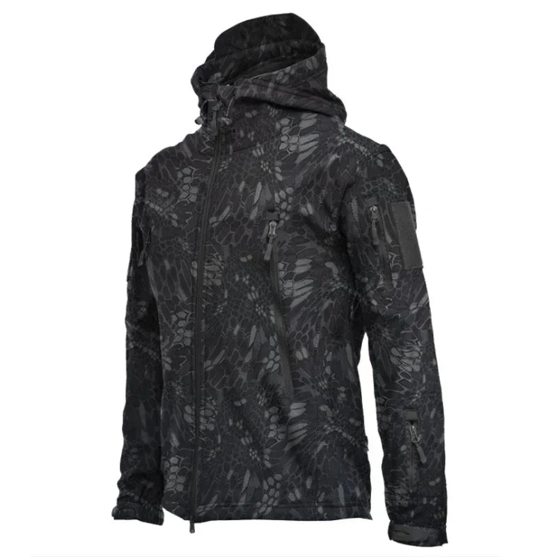 Military Waterproof Jacket Men's jacket Outdoor Soft Fleece Women's Windproof Breathable Thermal Hooded Suit Jackets
