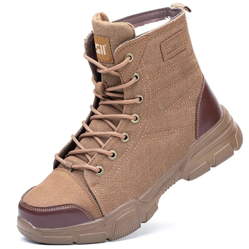 New Work Boots Indestructible Anti-smash Safety Shoes Men Steel Toe Shoes Puncture-proof Sneakers Shoes Non Slip Work Shoes