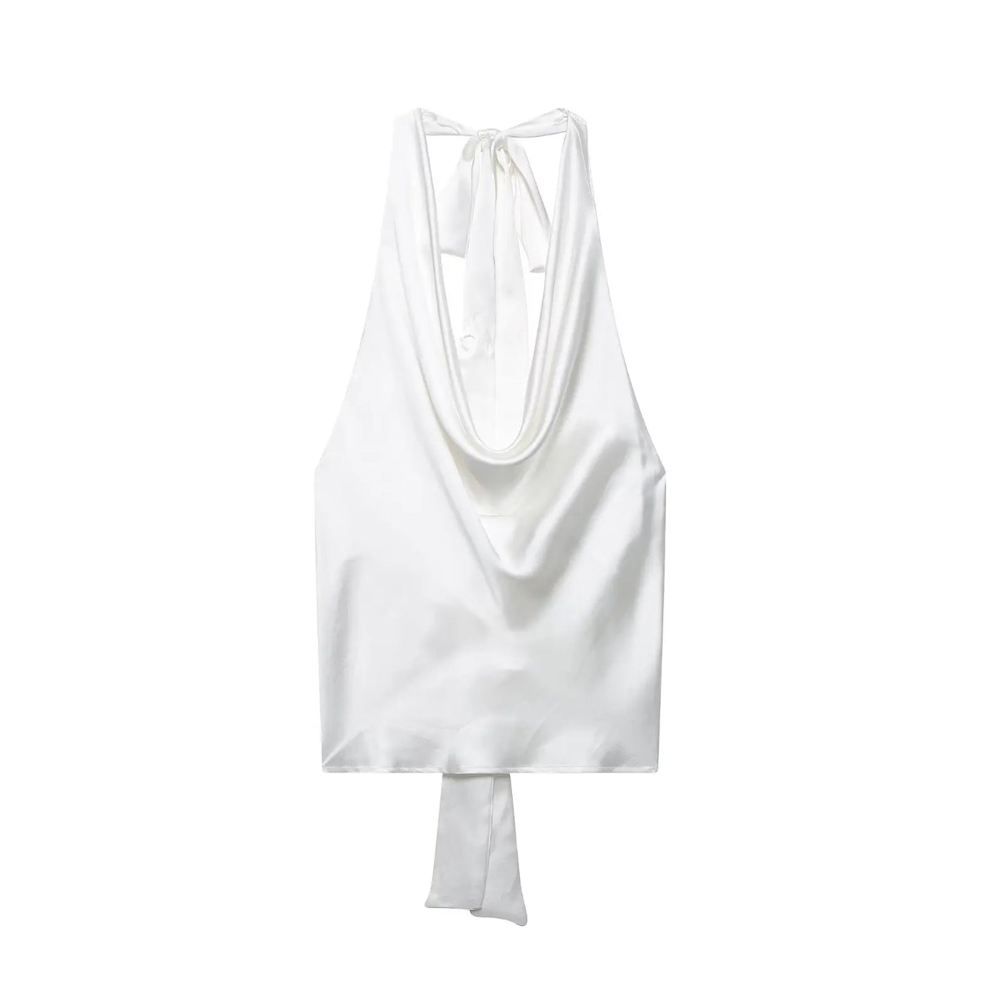2025 Women Sexy Sleeveless Backless Bow Tied Soft Touch Blouse Female FashionHalter Shirts Summer Blusas Chic Tops LS9013