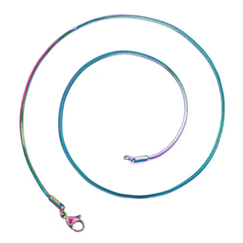 45/50/60/70cm Snake Long Chain Necklace Stainless Steel Necklaces For Women Men Jewelry Neck Chokers Catenina Collana
