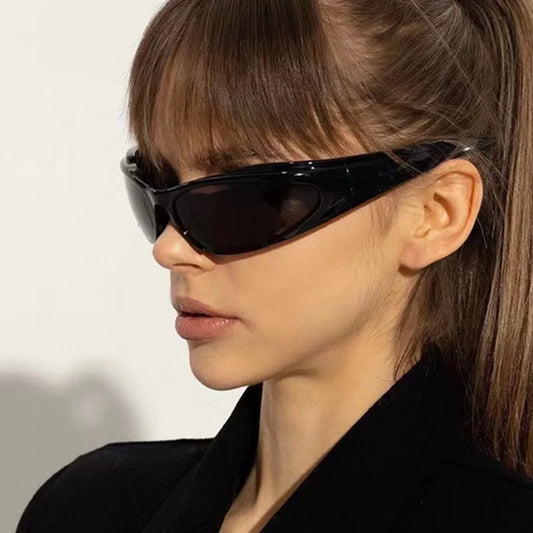New Y2K Sports Punk Sunglasses Women Designer Square Goggle Men Luxury Brand Sun Glasses Colorful Mirror Fashion Eyewear