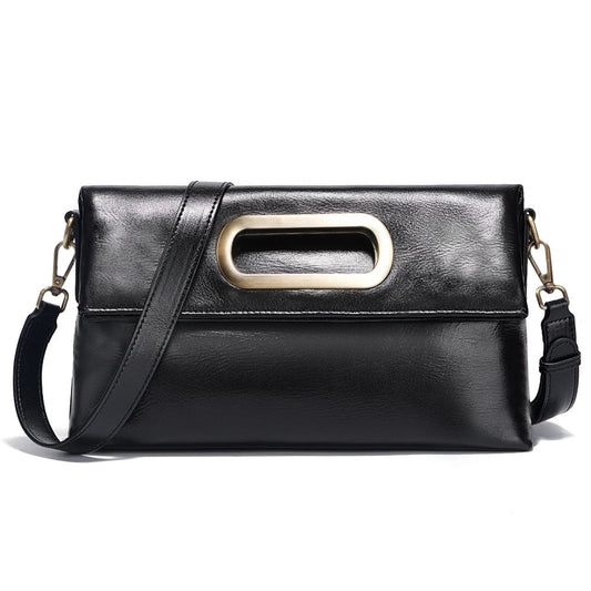 Genuine Leather Vintage Designer Handbag For Women Large Capacity Shoulder Bag New Brown Crossbody Bag Tote Bag Purse 2024