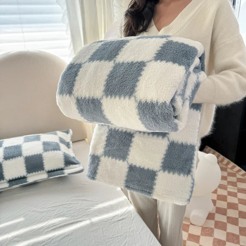 1 Piece Pink White Flannel Panda Fleece Soft And Comfortable Blanket Nap Blanket Suitable For Sofa Bed Sofa Office Suitable