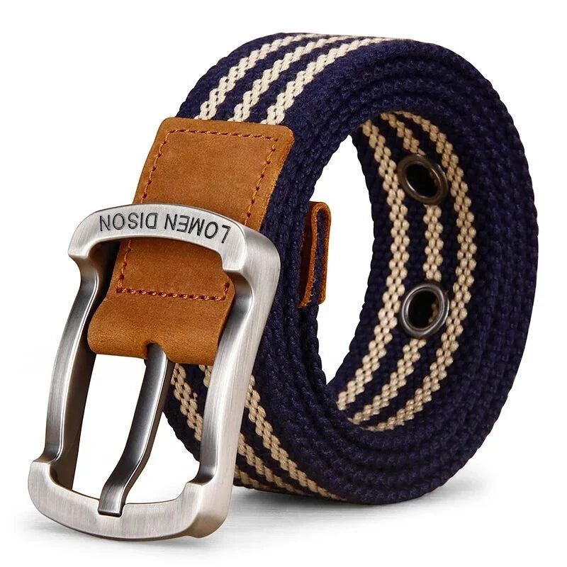 Tactical Canvas Men's Belt Fashion Casual All-match Jeans Accessories Girdle Outdoor Sports Hunting Nylon Pin Buckle Waistband