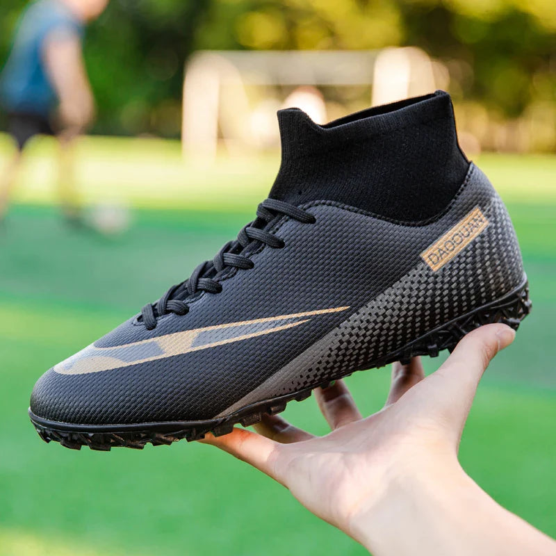 Premium high-top football shoes FG long studs and TF short studs, suitable for both men and women, offer comfort. Sole spikes