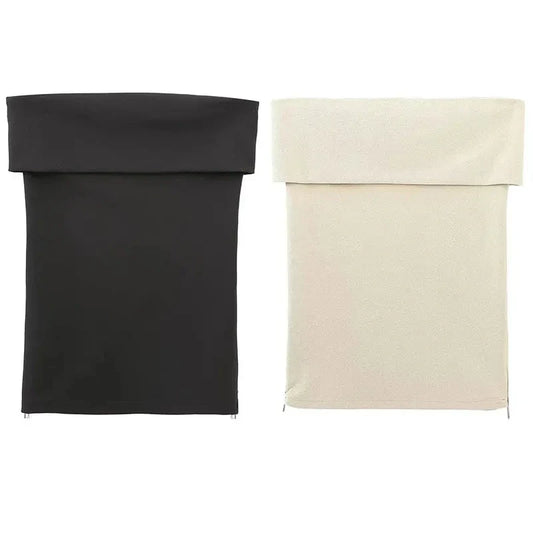 Women's Summer Strapless Corset Side Zipper Tube Tops Elegant Solid Vintage Off Shoulder Lady Sexy Backless Bustiers Top