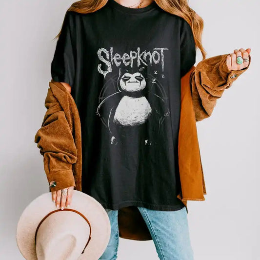 Funny Snorlax X Sleepknot Graphic Print Cotton T-shirt, Anime & Manga Gifts Men's Women's, Unisex Shirt Cotton Tee Summer Tops