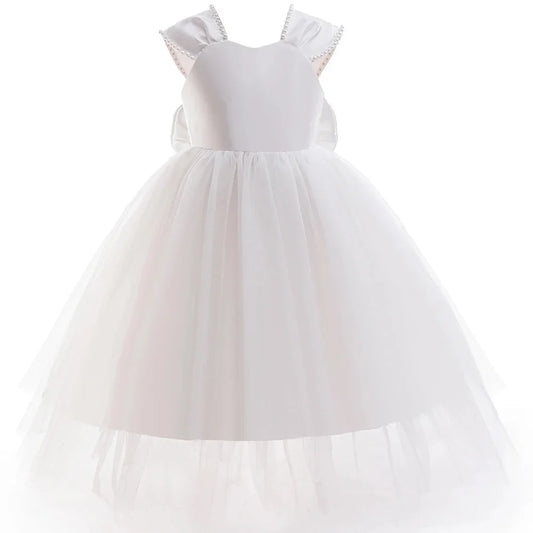 Flower girl's birthday communion party Wedding dress 2026 Formal Girl Princess Long dress for 5 6 7 8 10 12 years old