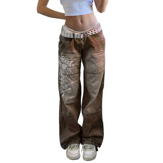 Women's clothing, irregular printed loose pants