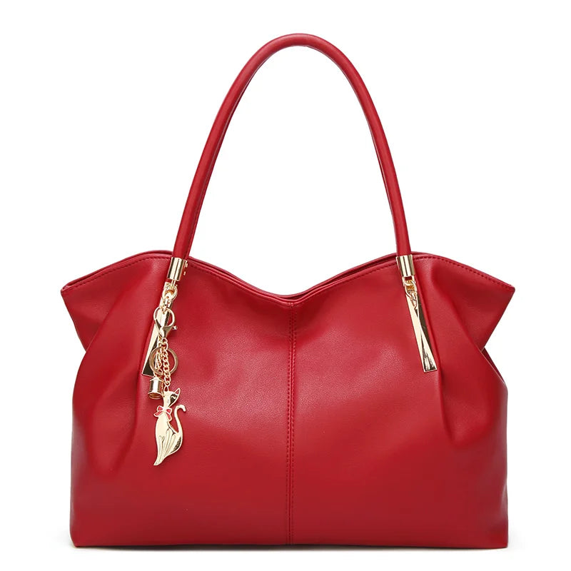 Women's Fashionable and Versatile Tote Bag with an Elegant Vibe, Large Capacity with Metal Accents, Pu Handbag and Shoulder Bag, Women's Business Travel Bag, Suitable for Outings/Shopping/Commuting/Work/Office/Business Trips/