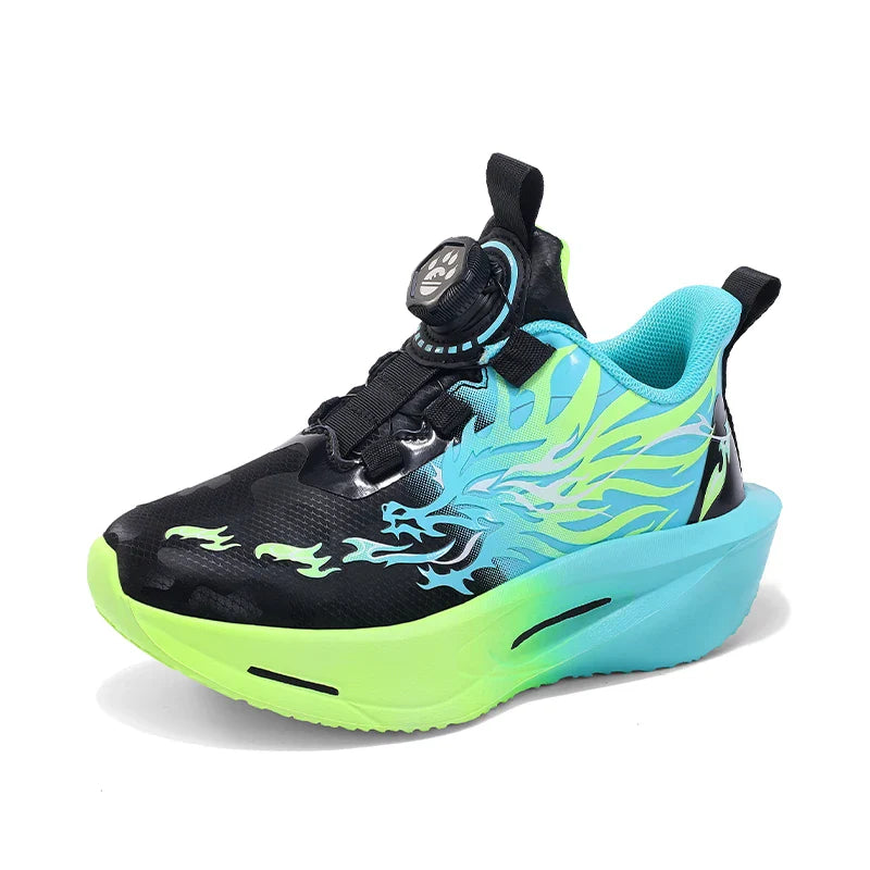 Children Running Shoes Non-slip Breathable Athletic Shoes Boys Girls Outdoor Lace-up Basketball Sneakers Waterproof Casual Shoes