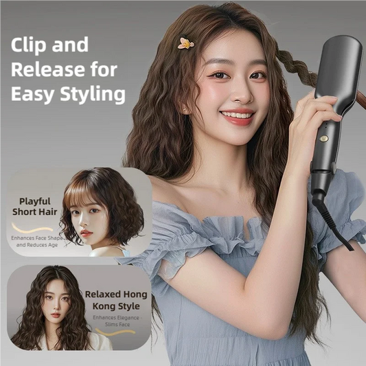 10mm Wave Curling Iron V-Shaped Wool Curling Iron Rapid Heating Five-Level Temperature Control Egg Roll Curling Iron