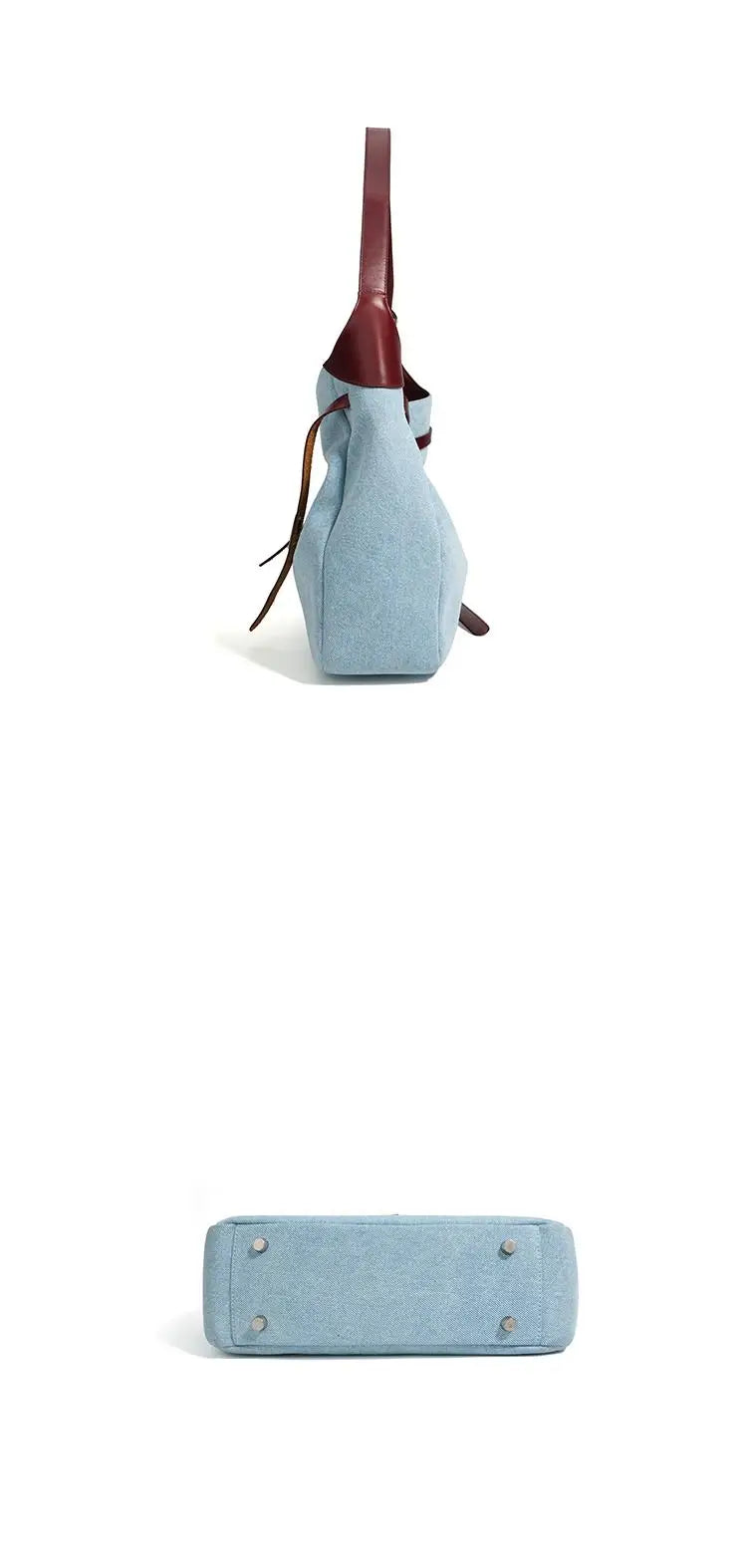 Women Fashion Denim Shoulder Bag Large Capacity Handbag Tote Hobo for Lady