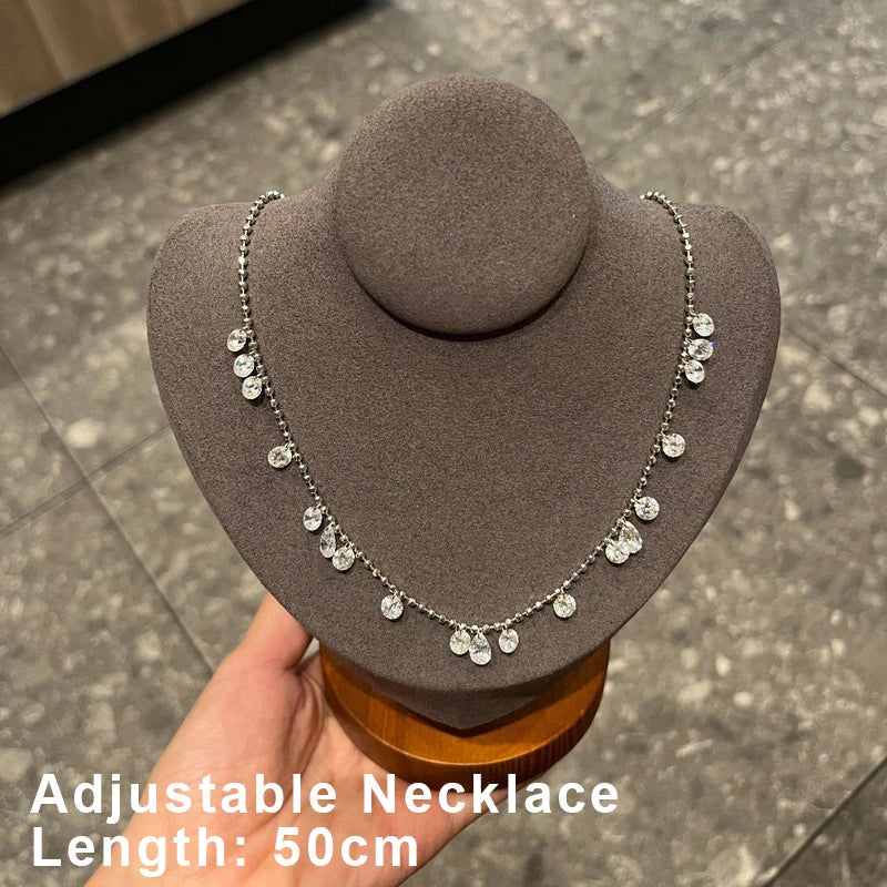 100% S925 Silver High Carbon Diamond Bead Bracelets Necklace Sparkling Zircon Hand Chain for Women Party Fine Jewelry Gift