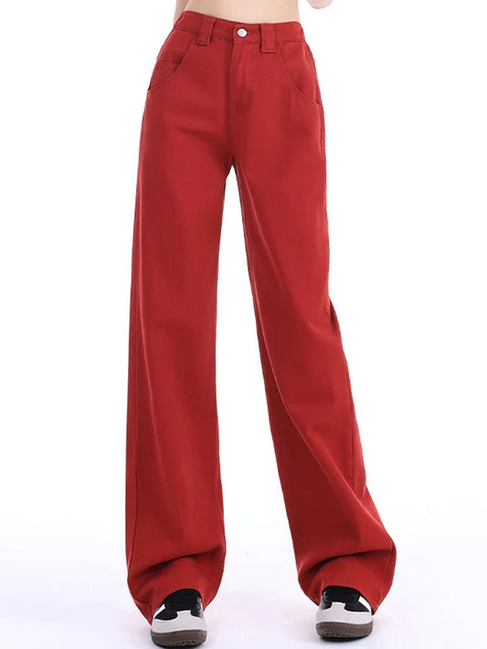 Women High Waist Jeans Female High Street Denim Pants