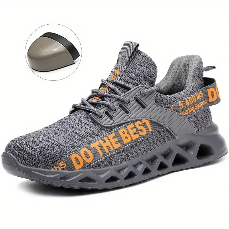 Indestructible Steel Toe Shoes for Men Women Anti-Puncture Work Shoes Comfortable Breathable Work Safety Protective Sneakers
