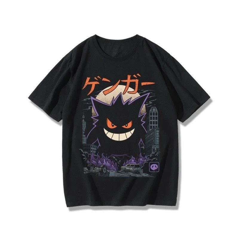 T-Shirt Squirtle Frog Seed Gengar Fire-breathing Beast Anime Peripheral Short Sleeve