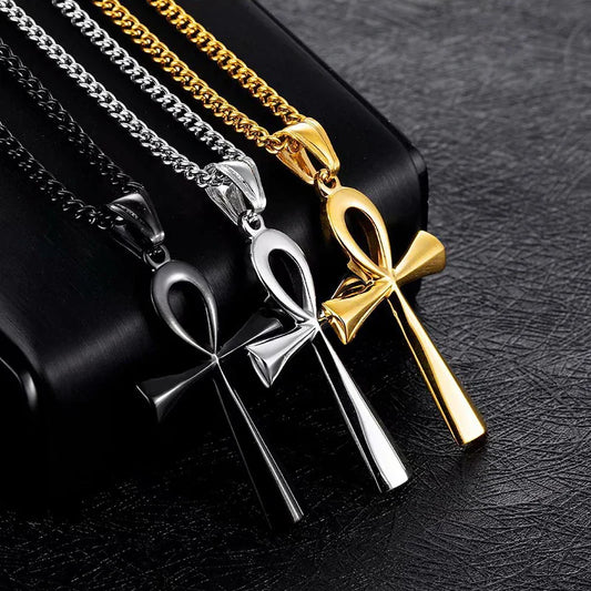 Amulet Pendant Egyptian Ankh Crucifix Necklaces Pendants Symbol of Life Cross Necklaces Jewelry Wholesale