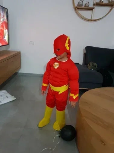Children's Full Body Jumping Set Muscle Children's Set 2024 New Halloween Superhero Flash Role Playing Costume