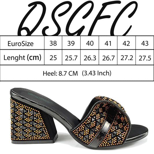 Italian Style Women Banquet Shoes And Bag With Rhinestone Decoration Three-Dimensional Small Bag Match Women High Heel