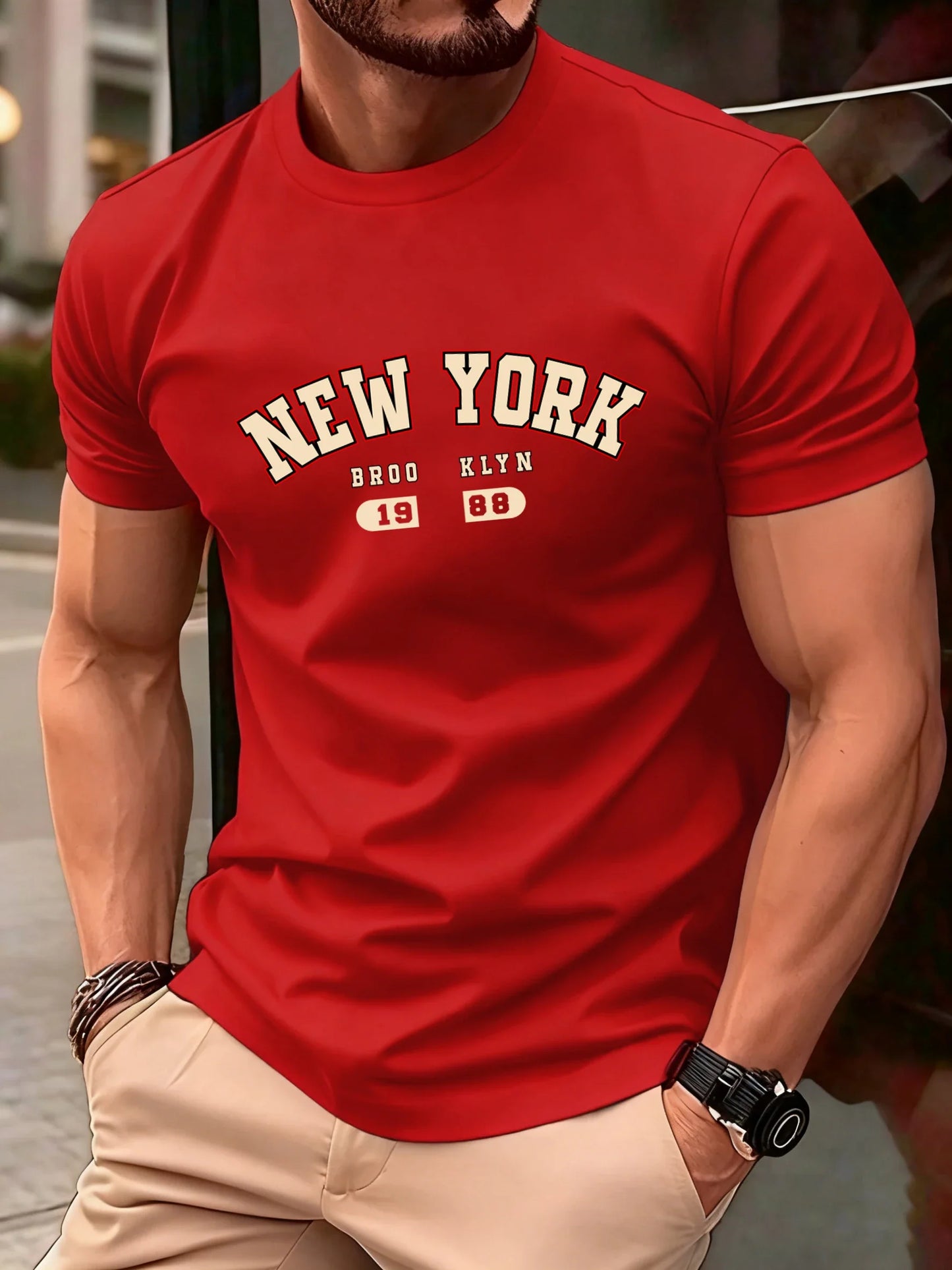 New York Brooklyn 1988 Letter Design Men T-Shirts Fashion Short Sleeve All-Match Cotton Soft T Shirt Summer Unisex Loose Clothes
